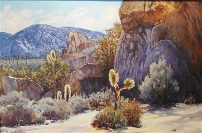 "Desert Light, Joshua Tree",  Landscape Oil Painting by Bruce Sanford Day