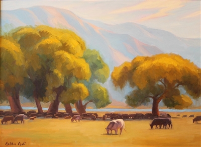 "Fall Near Bishop", landscape oil painting by Arthur Egeli
