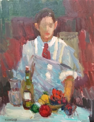 "Dining Out", Figurative Oil Painting by Anna Francone