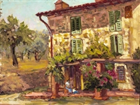 "Tuscany Farm" Ellie Freudenstein Oil Painting