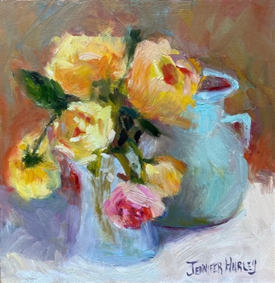 "Golden Glow", Still Life Oil Painting by Jennifer Hurley