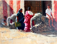 "Meenakshi Temple, Madurai, India", Frank LaLumia Oil Painting