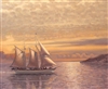 "California", Frank LaLumia Oil Painting of a Cruising Sailboat