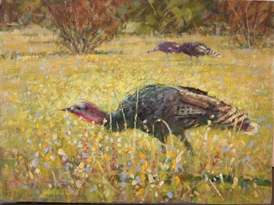 "Wild Turkey", Frank LaLumia Oil Painting