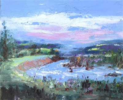 "River View", M Kathryn Massey plein air oil painting