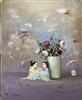"Tea & Roses", M Kathryn Massey still life oil painting