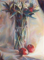 "Shadowed Posies", Soft Pastel Painting by Susan E. Roden