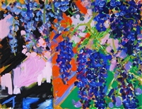 "Wisteria Trellis", Zolita Sverdlove (1936-2009) Contemporary Oil Painting
