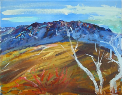 "Sand Dunes at Death Valley", Zolita Sverdlove (1936-2009) Contemporary Oil Painting