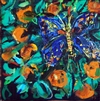 "Tangerines & Butterfly", Zolita Sverdlove (1936-2009) Contemporary Oil Painting