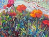 "Celebration of Poppies", Landscape Oil Painting by Andrea Tarman
