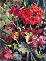 "Geranium Dazzle", Nyla Witmore Oil Painting