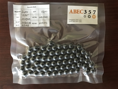 13/32 IN-C-HIP SI3N4 GR.5 BALLS, HIP, Hot Isostatic Pressing, 13/32 in / 0.4062 in / 10.3187 mm, ABEC357.