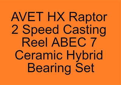 #FR-012C-OS LD, #FR-012C-Y, #FR-012, AVET HX Raptor 2 Speed Casting Reel ABEC 7 Bearing set, 6x12x4 mm, Raptor HXW 5/2, SMR126C-2OS/P58 #7 LD, ABEC357.