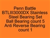 Penn Battle III DX BTLIII3000DX, BTLIII4000DX (20) Stainless Steel Bearing Set, ABEC357.