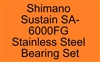 Shimano Sustain SA-6000FG Stainless Steel Bearing Set, ABEC357.