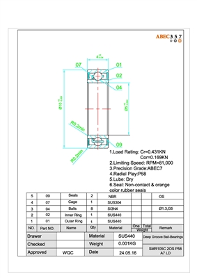 Clutch Bell Bearing, 5x10x4 mm, SMR105C-2OS/P58 A7 LD, KIT14084, KIT7596, Daiwa F81-1801, F81-1803, F81-1804, F81-1805, G48-1301, #FBK105C-2OS #7 LD, WW106, AXA1218, KastKing Royale Legend GT Baitcasting Reel and Royale Legend Baitcasting Reel.