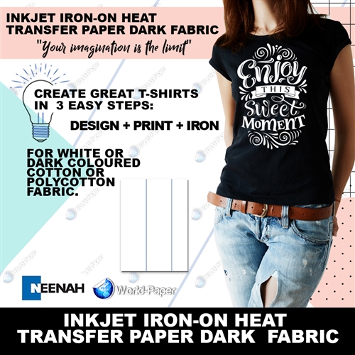 T shirt  Iron on Transfer Paper Dark Inkjet Blue Line Heat Transfer Paper