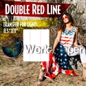 Double Red Line ( Iron Jet Light ) INKJET Heat Transfer Paper 11x17