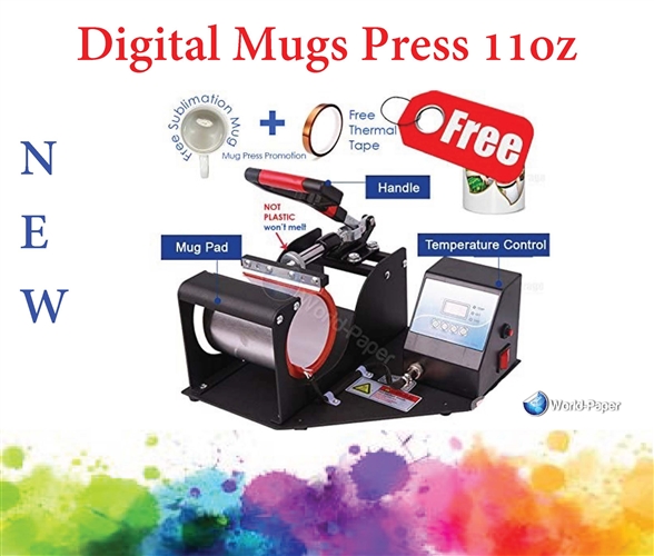 Heat Press Transfer Sublimation Machine Dual Digital for Cup Coffee Mug