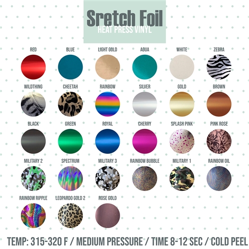 Stretchable Foil Heat Transfer Vinyl