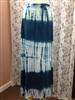 Long Blue Tie Dye Maxi Skirt