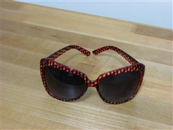 Pattern Play Oversized Fashion Sunglasses Red