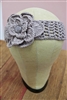 Crochet Flower Headwrap Dusty Rose