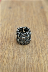 Rhinestone Stretch Ring Puter Tone