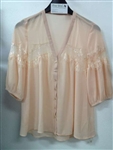 Romantic Chiffon Top Peach