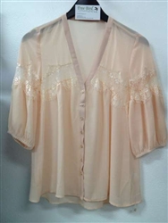 Romantic Chiffon Top Peach