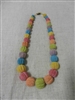 Vintage Rainbow Sponge Coral Necklace