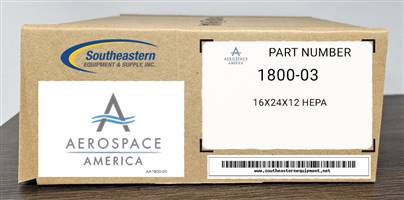 Aerospace America OEM Part # 1800-03 16x24x12 HEPA