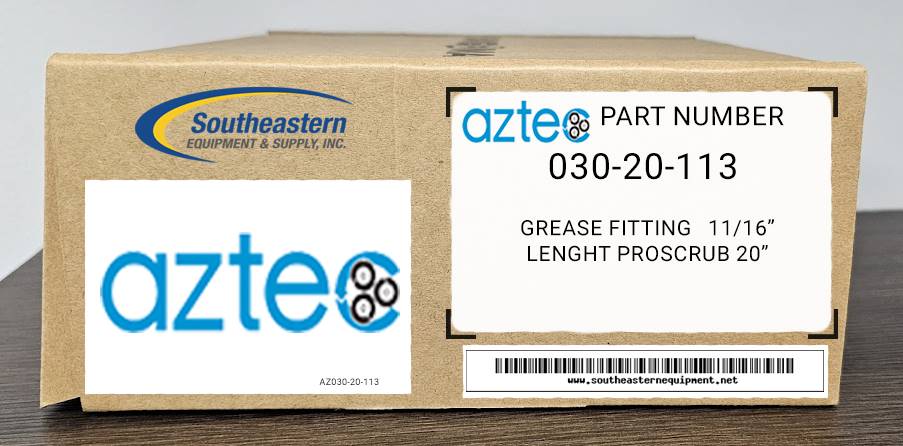 Aztec OEM Part # 030-20-113 GREASE FITTING   11/16'' LENGHT PROSCRUB 20''