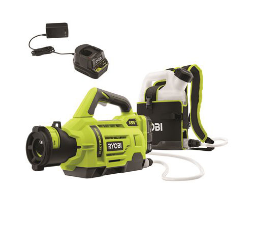 RYOBI ONE+ 18-Volt Lithium-Ion Cordless Electrostatic 1 Gal. Fogger/Sprayer with 2.0 Ah Battery and Charger Included