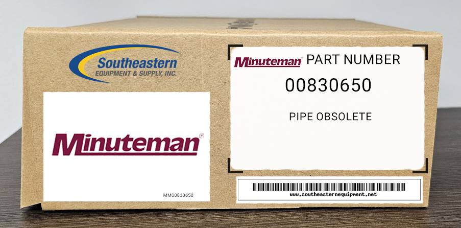 Minuteman OEM Part # 00830650 PIPE Obsolete