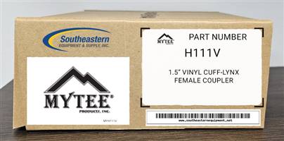 Mytee OEM Part # H111V 1.5” Vinyl Cuff-Lynx female coupler