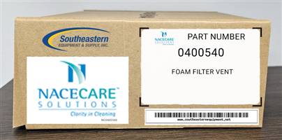 Nacecare OEM Part # 0400540 Foam Filter Vent