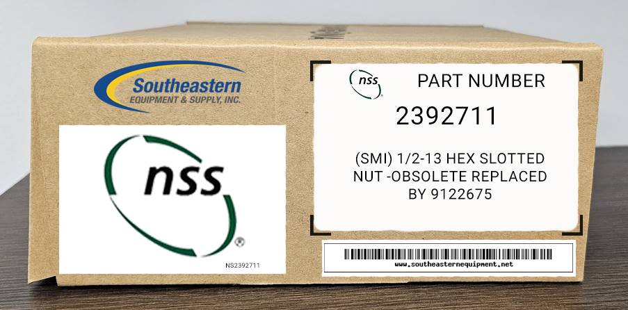 NSS OEM Part # 2392711 (Smi) 1/2-13 Hex Slotted Nut SUB Part # 9122675