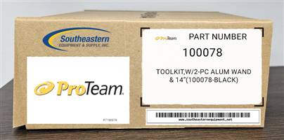 ProTeam OEM Part # 100078 Toolkit,W/2-Pc Alum Wand & 14"(100078-Black)