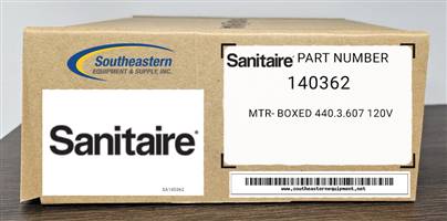 Sanitaire OEM Part # 140362 Mtr- Boxed 440.3.607 120V