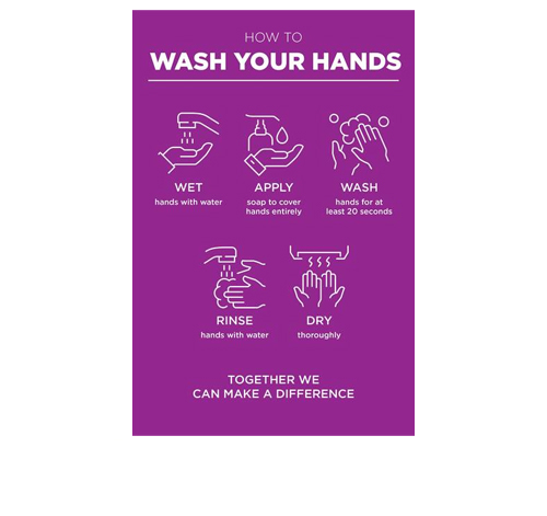 9 x 12 inch poster "How to Wash Your Hands"