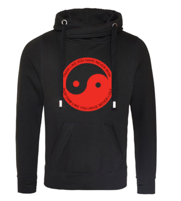 Red Yin Yang Cowl Hoodie Adults