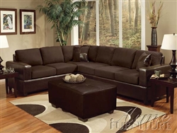 Madrid Chocolate Easy Rider & Espresso Bycast Sectional by Acme - 00107