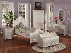 Pearl Twin Post Bed by Acme - 01000T