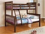 Haley Twin/Full Walnut Bunk Bed by Acme - 02417
