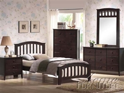 San Marino Mission Panel Bed in Dark Walnut Finish by Acme - 04980T