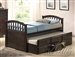 San Marino Captain Bed in Dark Walnut Finish by Acme - 04990