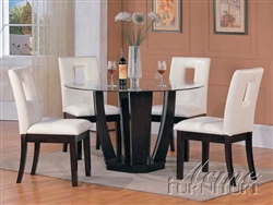 Bethany 5 Piece Espresso Finish Dining Table Set by Acme - 10030