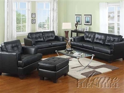 Diamond Black Leather 2 Piece Sleeper Sofa Set by Acme - 15061-S